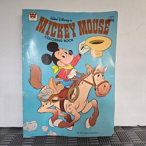 Vintage Disney Mickey Mouse Coloring Book Western Publishing Collectible‎